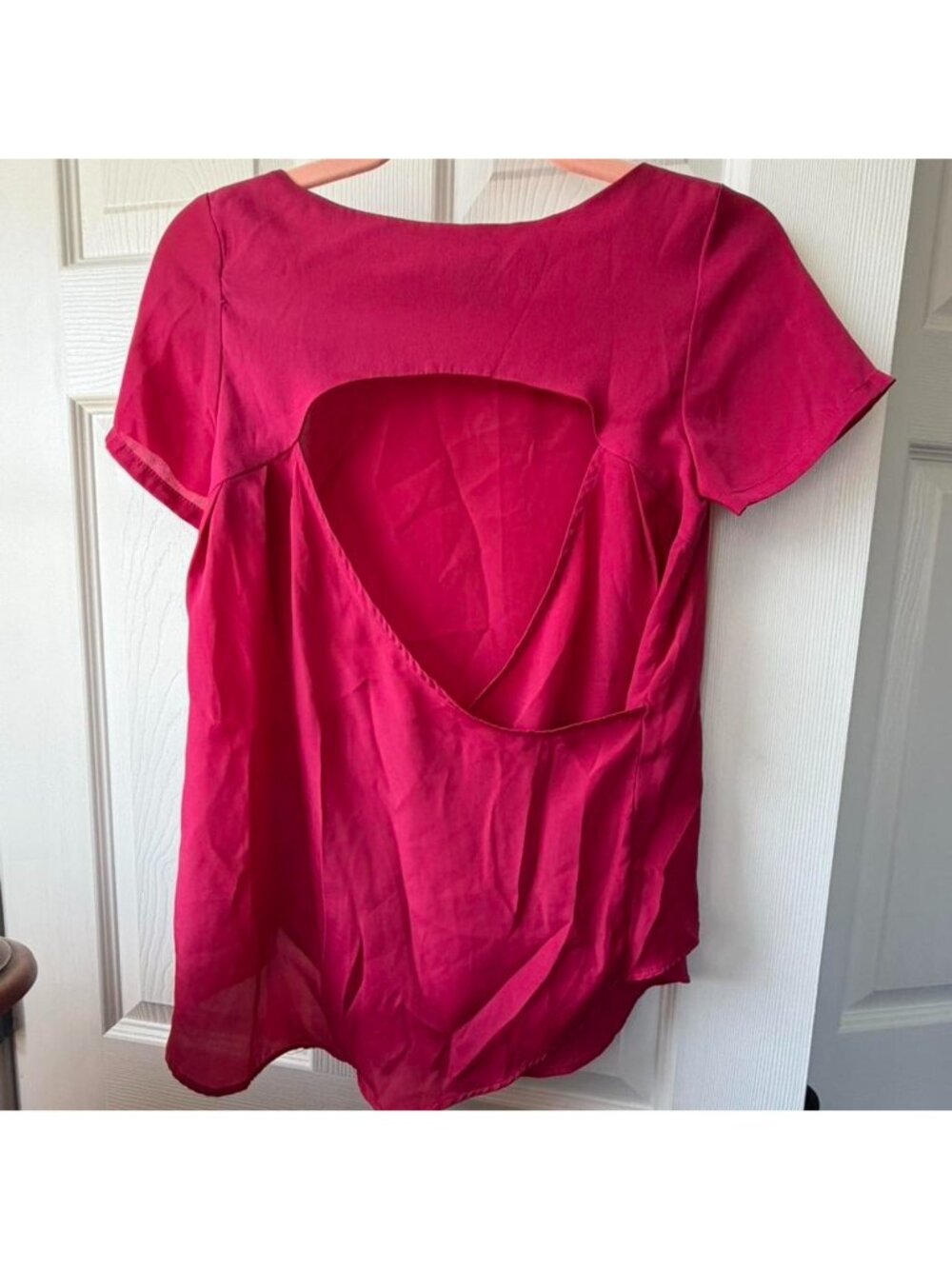 BCBGeneration Raspberry Pink Asymmetrical Blouse - Picture 2 of 2